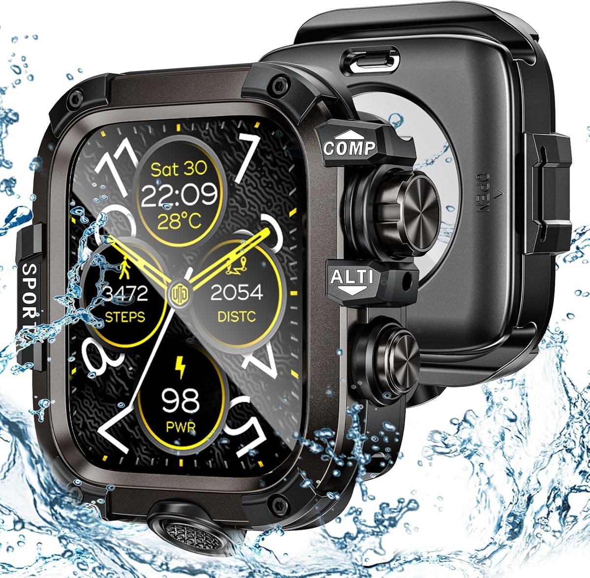 Goton 3-in-1 Metal + PC Case for Apple Watch
