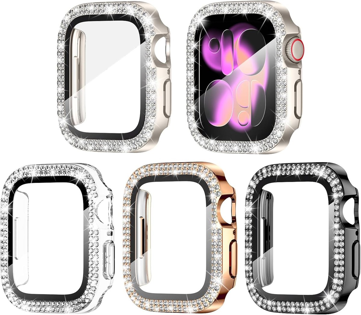 Goton 4-Pack Bling Cases for Apple Watch