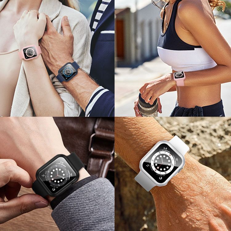 Goton cases on Apple Watches of different sizes