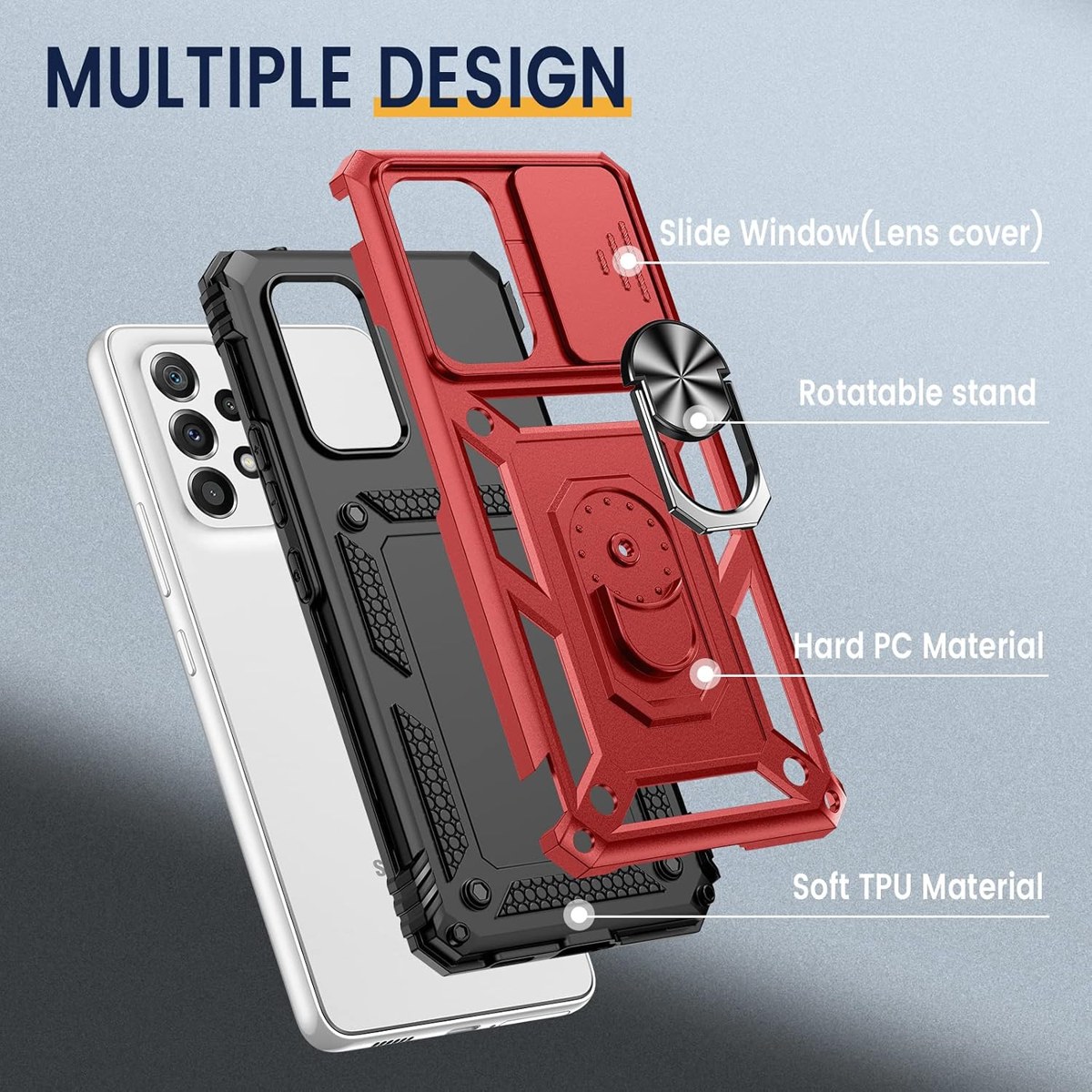 Goton Galaxy A53 5G Case with Camera Cover and Ring photo 3