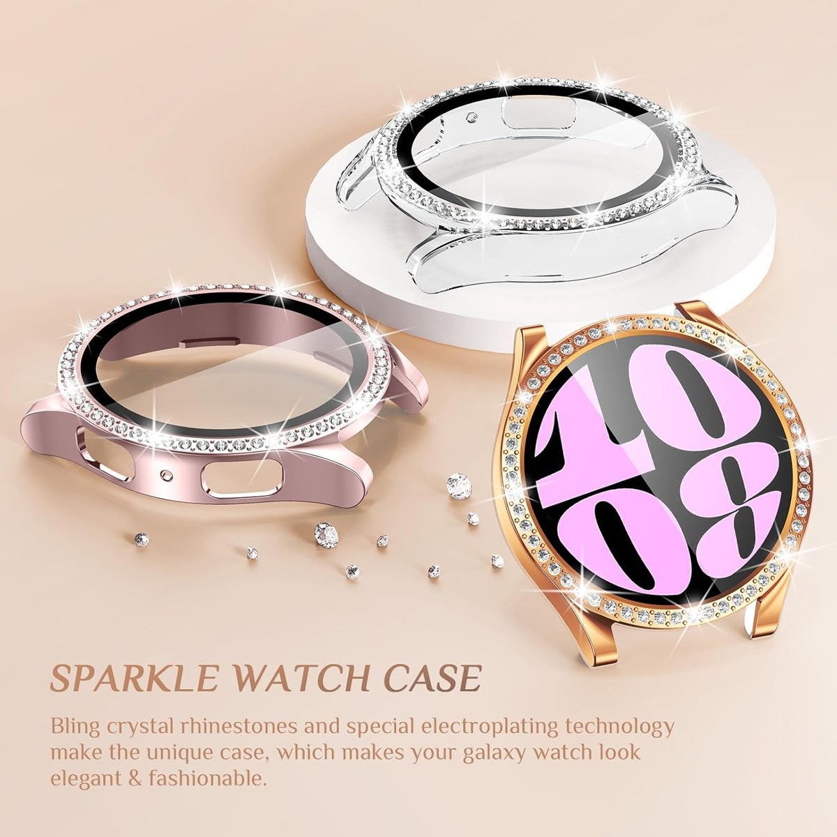 Goton Bling Case with Glass for Galaxy Watch 6 photo 6