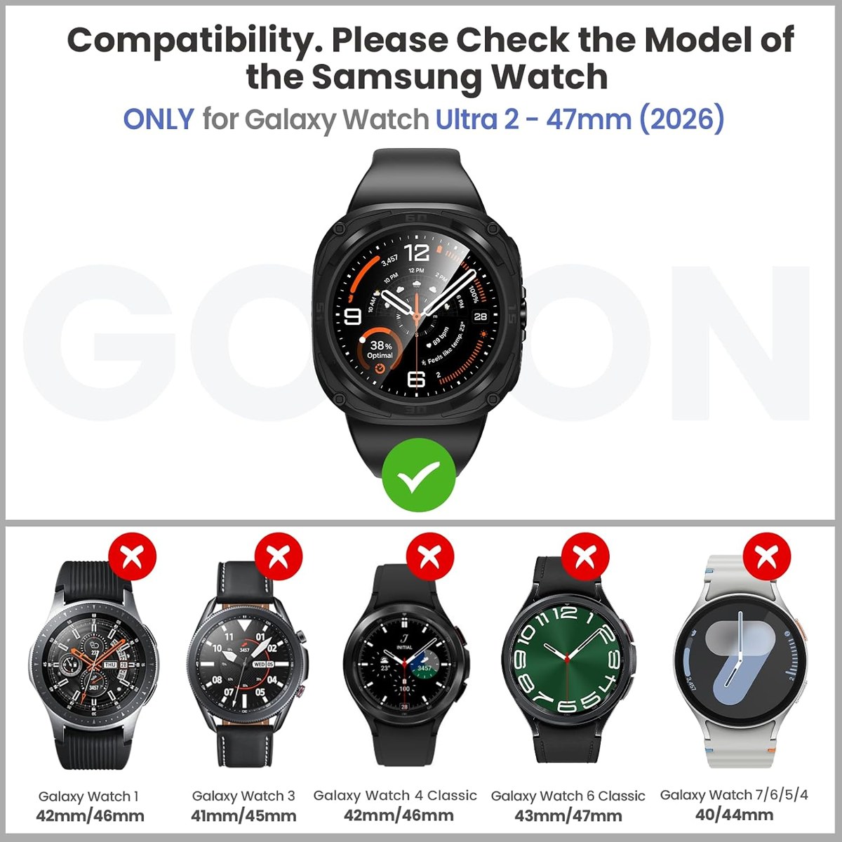 Goton Galaxy Watch Ultra 2 Case with Screen Protector photo 2