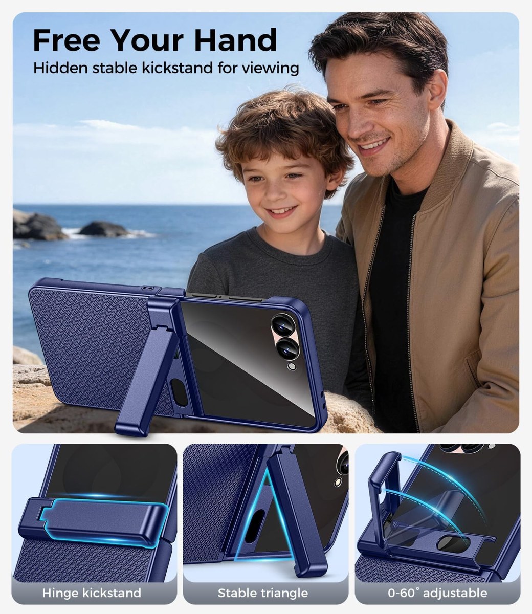 Goton Magnetic Galaxy Z Flip Case with Hidden Kickstand photo 5