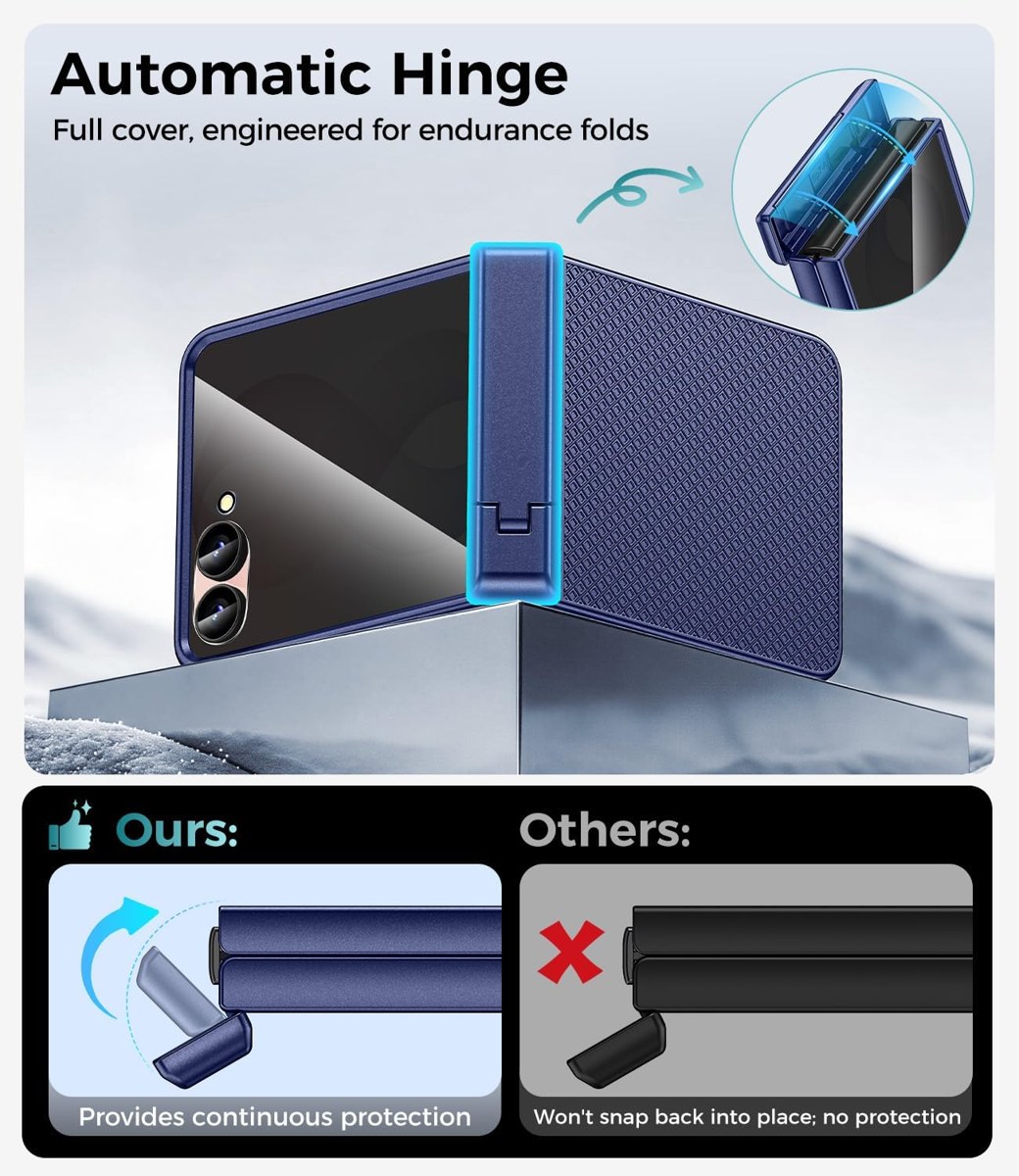 Goton Magnetic Galaxy Z Flip Case with Hidden Kickstand photo 6