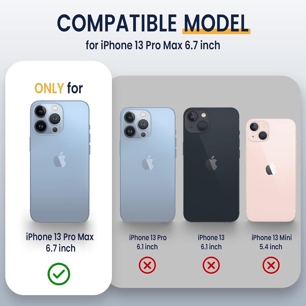 Goton iPhone 13 Pro Max Case with Camera Cover and Ring photo 2