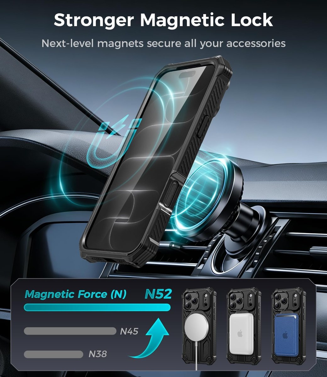 Goton Magnetic iPhone Case with Screen Protector and Hidden Stand photo 5