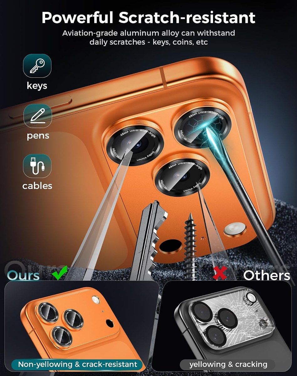 Goton Metal Camera Lens Protector for iPhone 17 photo 3