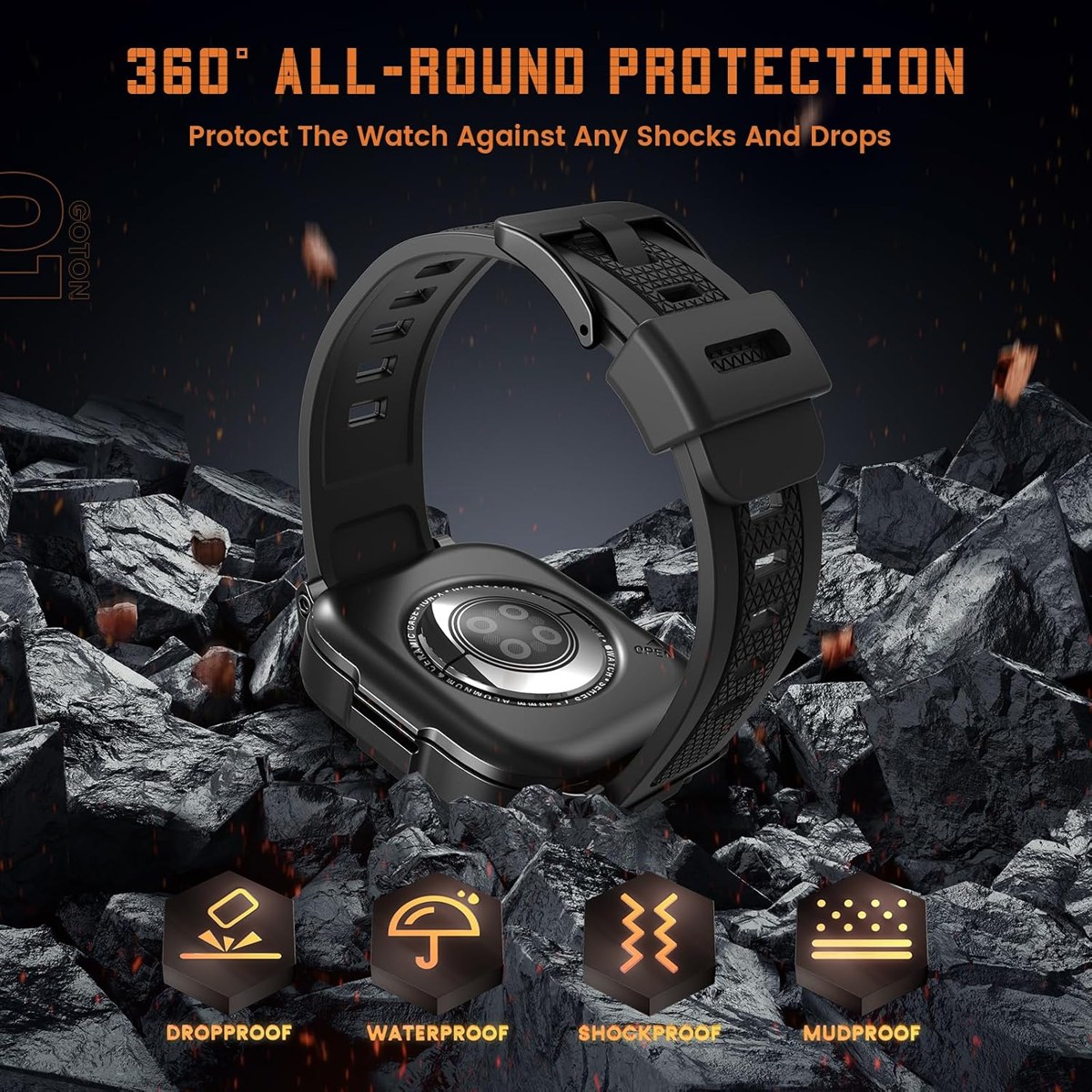 Goton 3-in-1 Waterproof Case with Band for Apple Watch photo 5